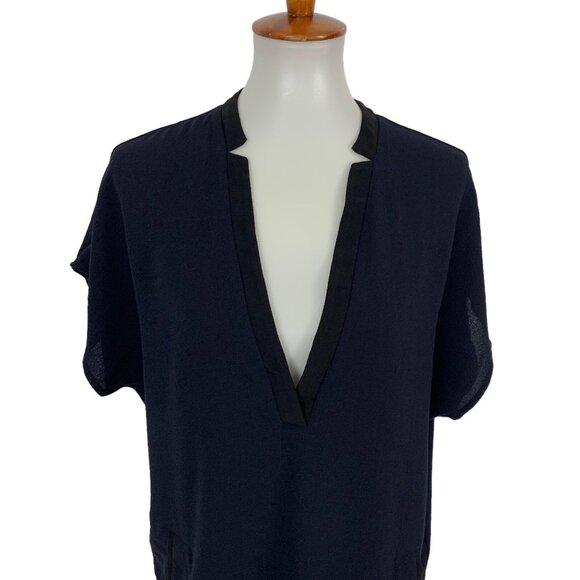 ASTR Dress Medium Sleeveless Navy V Neck Formal Cocktail Evening Party - Picture 2 of 6